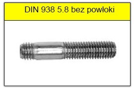 DIN 938 5.8 bez powłoki