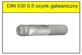 DIN 938 8.8 ocynk galwaniczny