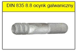 DIN 835 8.8 ocynk galwaniczny