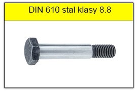 DIN 610 - PN 82341 stal klasy 8.8 bez powłoki