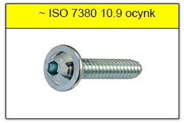 ISO 7380 10.9 ocynk
