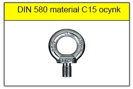 DIN 580 materiał C15 ocynk 