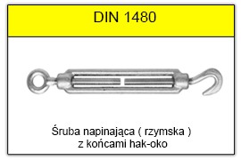 DIN 1480 - Końce hak-oko