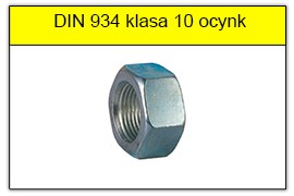 DIN 934 klasa 10 ocynk