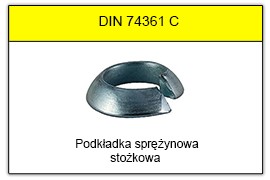 DIN 74361C Podkładka sprężynowa stożkowa