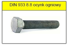 DIN 933 8.8 ocynk ogniowy