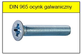 DIN 965 ocynk galwaniczny