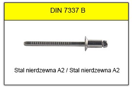DIN 7337 - Nity zrywalne stożkowe A2/A2