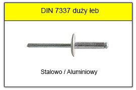 DIN 7337 - Nity zrywalne powiększony łeb St Al
