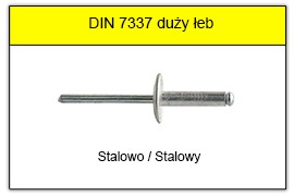 DIN 7337 - Nity zrywalne powiększony łeb St St