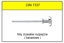 DIN 7337 - Nity zrywalne rozprężne, bananowe